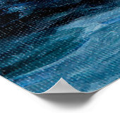 Wellen im Meer. Moderner Impressionismus, Modernis Poster (Ecke)