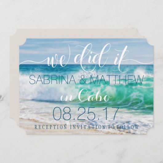 Wellen im Ozean brechen wir zusammen Einladung (Vorne/Hinten)