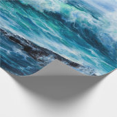 Wellen im Ozean. Moderner Impressionismus, Moderni Geschenkpapier (Ecke)
