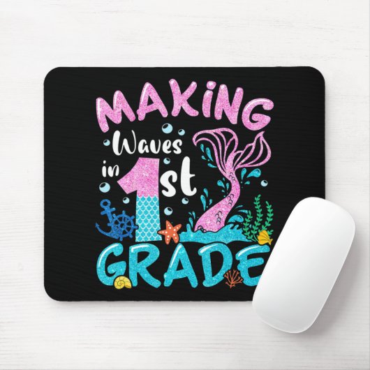 Wellen in der ersten Meerjungfrau zurück zur Schul Mousepad (Mit Mouse)