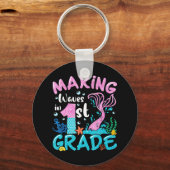 Wellen in der ersten Meerjungfrau zurück zur Schul Schlüsselanhänger (Vorderseite)