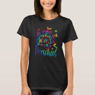 Wellen in der Vorschule Meerjungfrau zurück in die T-Shirt