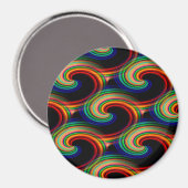 Wellen in Farben.... Magnet (Vorderseite/Rückseite)