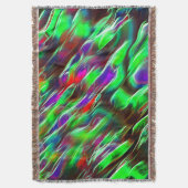 Wellen in grün, rot, lila und lila decke (Vorderseite Vertikal)