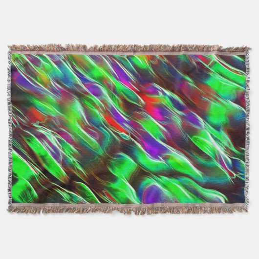 Wellen in grün, rot, lila und lila decke (Vorderseite)