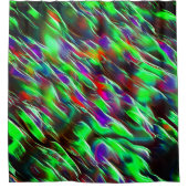 Wellen in grün, rot, lila und lila duschvorhang (Vorderseite)