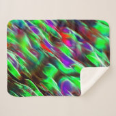 Wellen in grün, rot, lila und lila sherpadecke (Vorderseite (Horizontal))