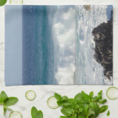 Wellen in Maui, Landschaftsfotografie von Hawaii Geschirrtuch (Gefaltet)