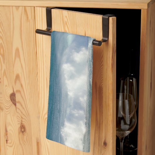 Wellen in Maui, Landschaftsfotografie von Hawaii Geschirrtuch (Drittel gefaltet)