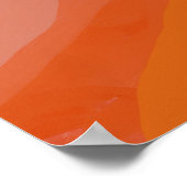 Wellen in Textur - orange Palette Poster (Ecke)