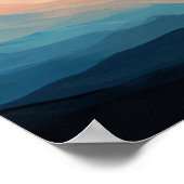 Wellen in Textur - Strands Beach Landschaft Poster (Ecke)