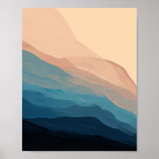 Wellen in Textur - Strands Beach Landschaft Poster (Vorne)