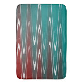 Wellen in weiß badematte (Vorderseite Vertikal)