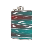 Wellen in weiß flachmann (Links)