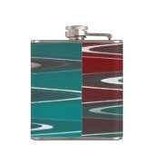 Wellen in weiß flachmann (Rückseite)