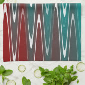 Wellen in weiß geschirrtuch (Gefaltet)