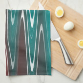 Wellen in weiß geschirrtuch (Viertel Falte)