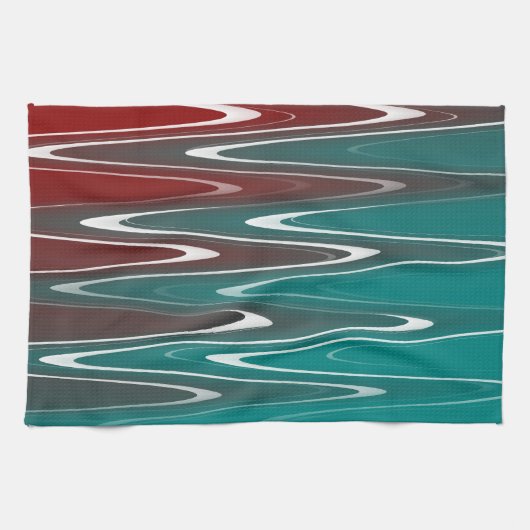 Wellen in weiß geschirrtuch (Horizontal)