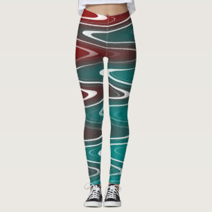 Wellen in weiß leggings