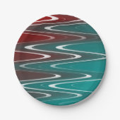 Wellen in weiß pappteller (Vorderseite)