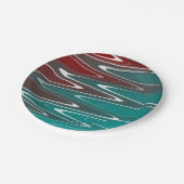 Wellen in weiß pappteller (Schrägansicht)