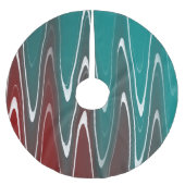 Wellen in weiß polyester weihnachtsbaumdecke (Vorderseite)