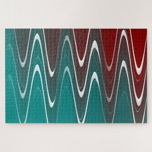 Wellen in weiß puzzle (Horizontal)