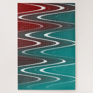 Wellen in weiß puzzle