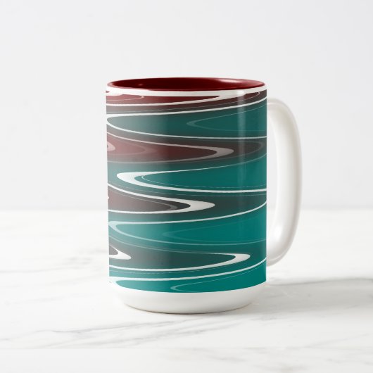 Wellen in weiß zweifarbige tasse (VorderseiteRechts)