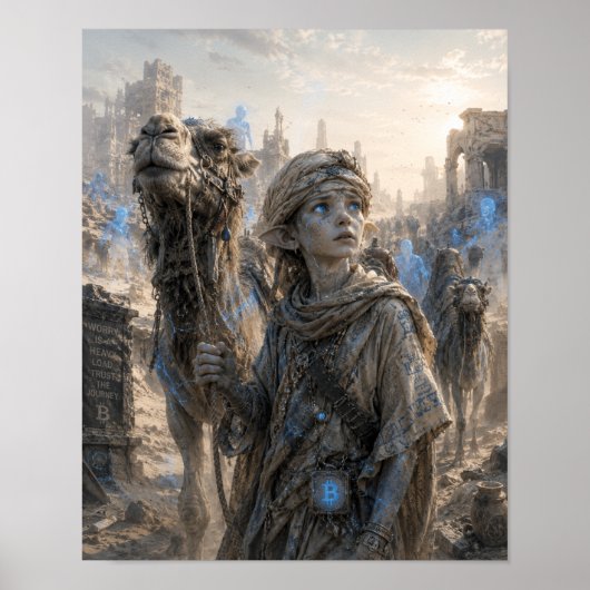 Wellen / Kamelhirte / Wüste Poster (Vorne)