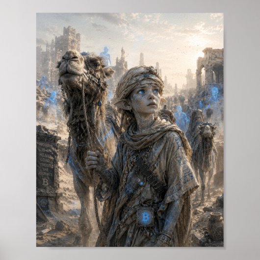 Wellen / Kamelhirte / Wüste Poster (Vorne)