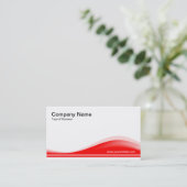 Wellen-Kontur - Rot Visitenkarte (Stehend Vorderseite)