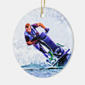 Wellen-Läufer-Spray Keramikornament (Links)