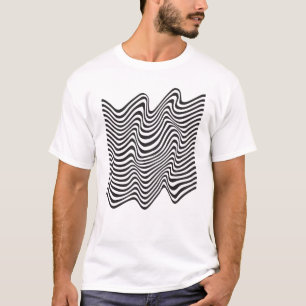 Wellen Linien Design T-Shirt