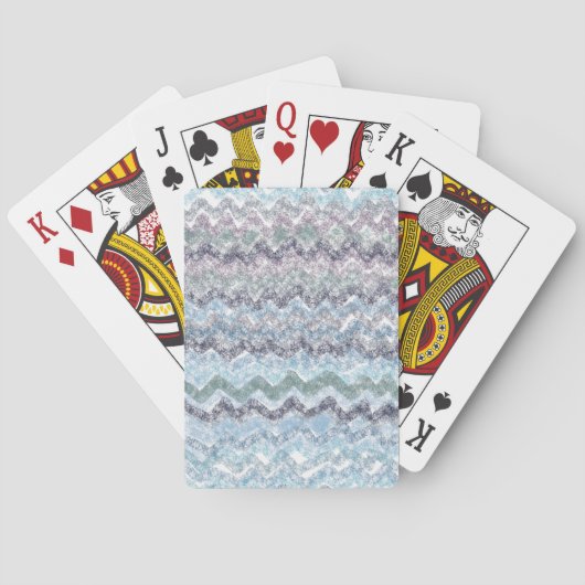 Wellen Meeresstreifen Streifen Playing Cards Spielkarten (Rückseite)