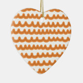 Wellen Melon Keramik Ornament (Rechts)