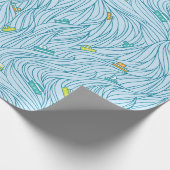 Wellen mit Booten Geschenkpapier (Ecke)