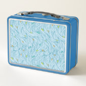 Wellen mit Booten Metall Brotdose (Rückseite)