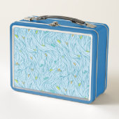 Wellen mit Booten Metall Brotdose (Vorderseite)