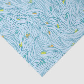 Wellen mit Booten Seidenpapier (Ausschnitt)