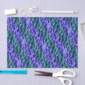 wellen mit tintenfarbener gradient blau : seidenpapier (Handwerk)