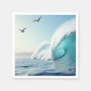 Wellen Ocean Sea Nature Blue Powerful Water Serviette