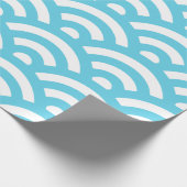 Wellen Ozeanblau Geschenkpapier (Ecke)