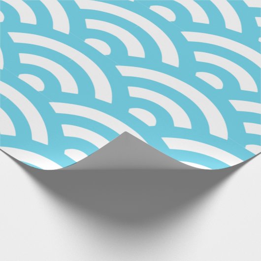 Wellen Ozeanblau Geschenkpapier (Ecke)