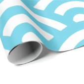 Wellen Ozeanblau Geschenkpapier (Rolleneckpunkt)