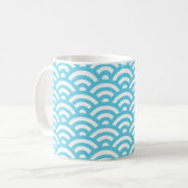 Wellen Ozeanblau Kaffeetasse (Vorderseite Links)