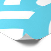Wellen Ozeanblau Poster (Ecke)