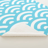 Wellen Ozeanblau Sherpadecke (3/4)