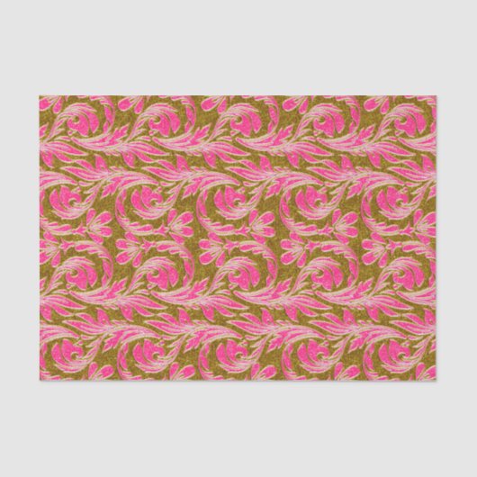 Wellen-Pink-Gold-GEWEBE-PAPIER Seidenpapier (Vorderseite)
