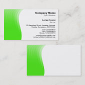 Wellen-Rand - Grün Visitenkarte (Vorne/Hinten)